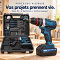 Perceuse-visseuse sans fil 48V avec coffret complet et 2 batteries